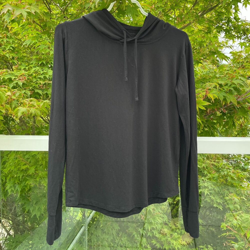 meundies ultramodal pullover hoodie black